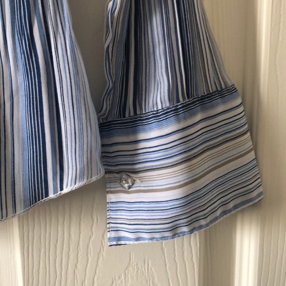 Striped blue button up blouse - Picture 5 of 8